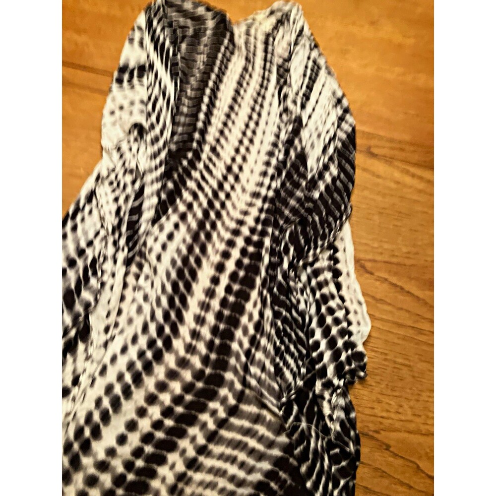 Michael Stars Women's Black & White Animal Print Viscose Jersey Rectangle Scarf